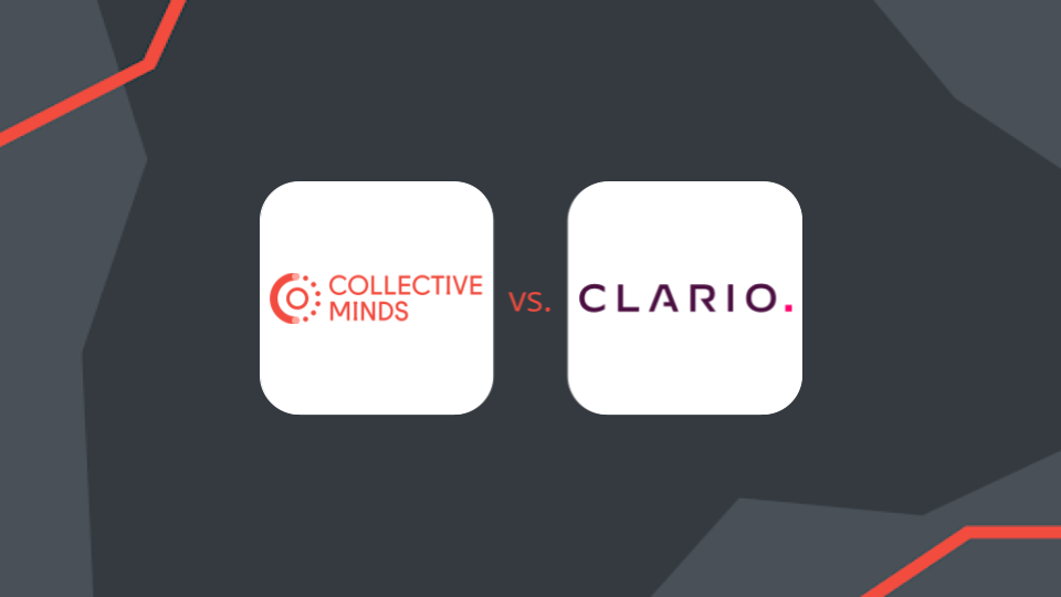 Clario vs Collective Minds Research logos