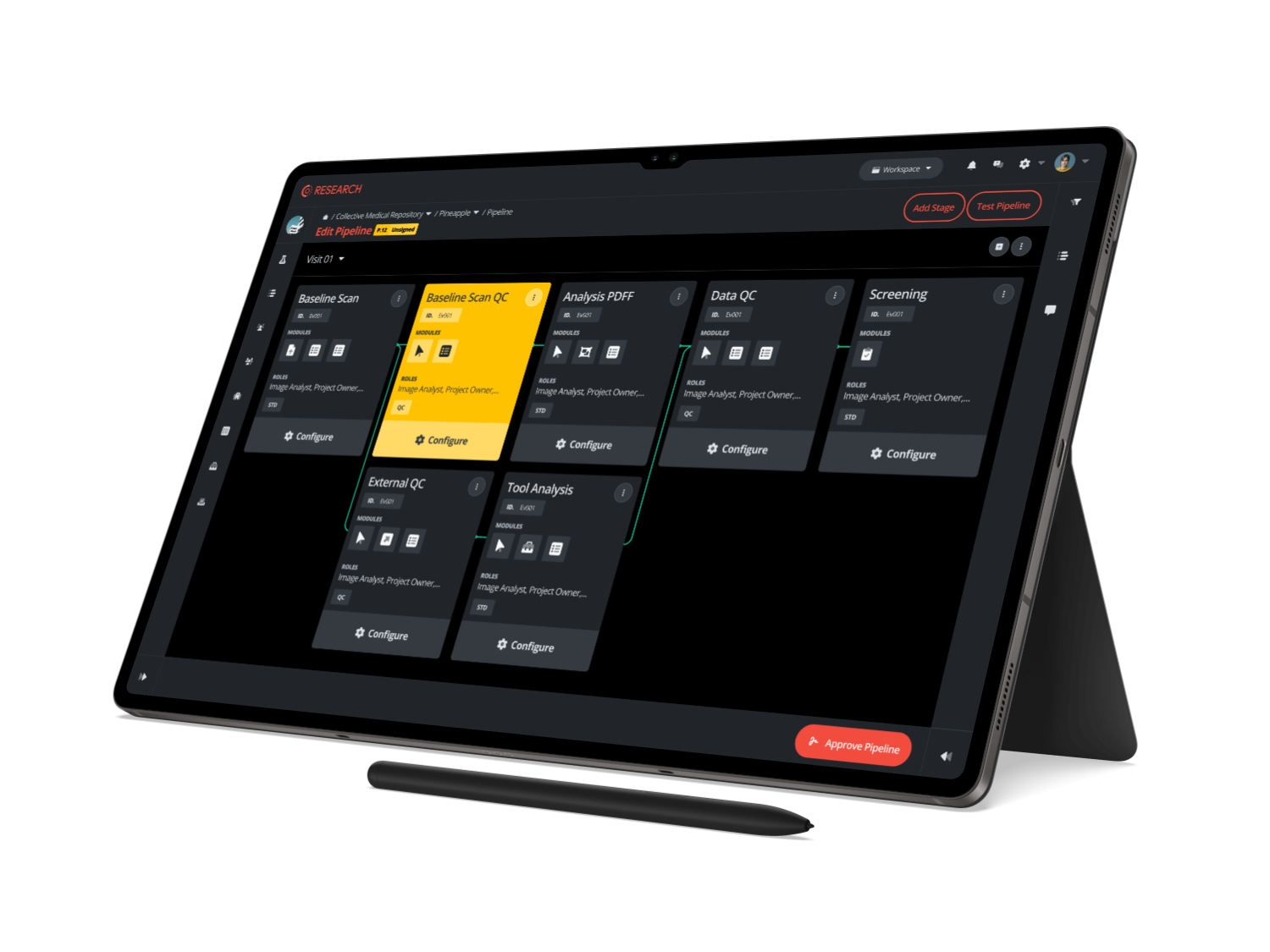 Research-Pipeline-on tablet
